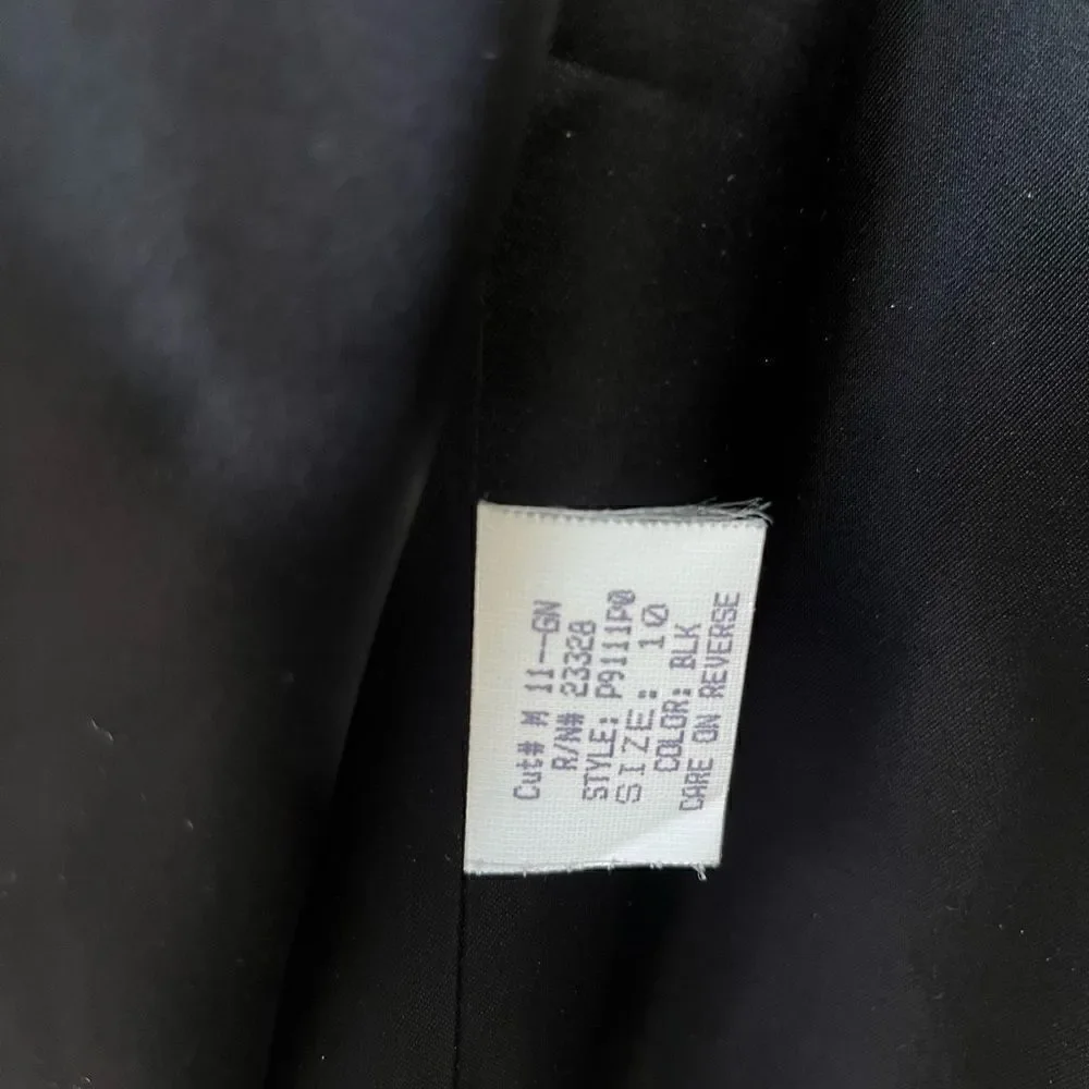 Pendleton Vintage black 100% wool double breasted Trench coat size 10P